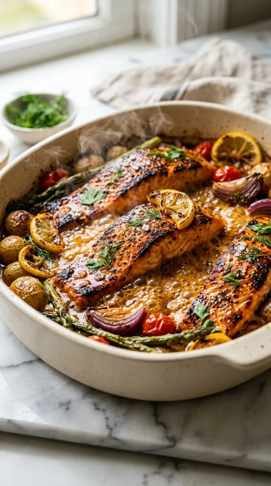 Step-by-step instructions for grilled salmon party platter