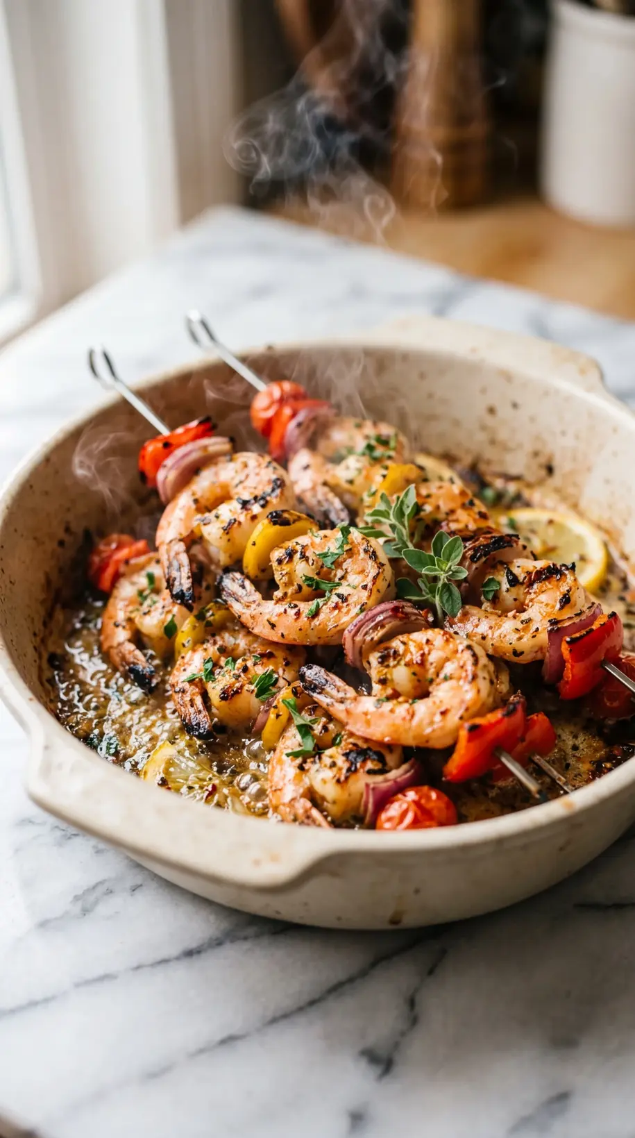 Step-by-step instructions for grilled shrimp skewers party