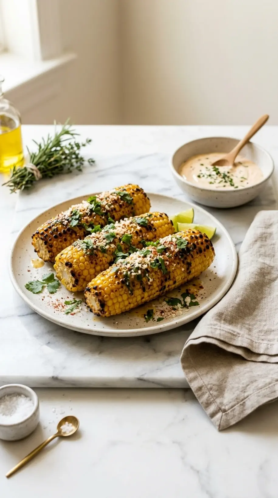 grilled corn on the cob party ready to serve