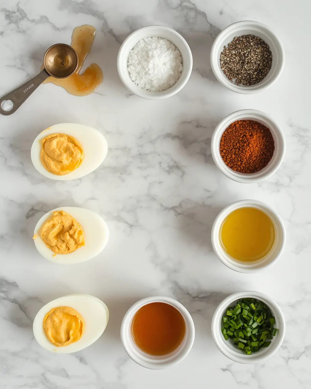 Ingredients for 4th july deviled eggs make ahead