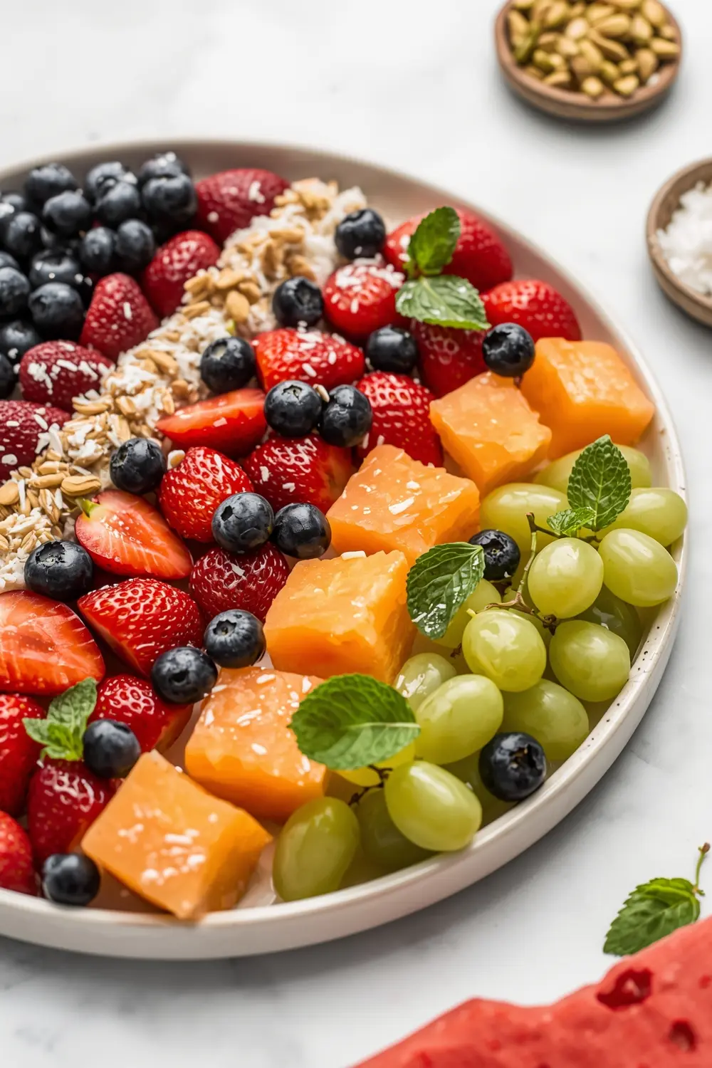 4th july fruit platter crowd