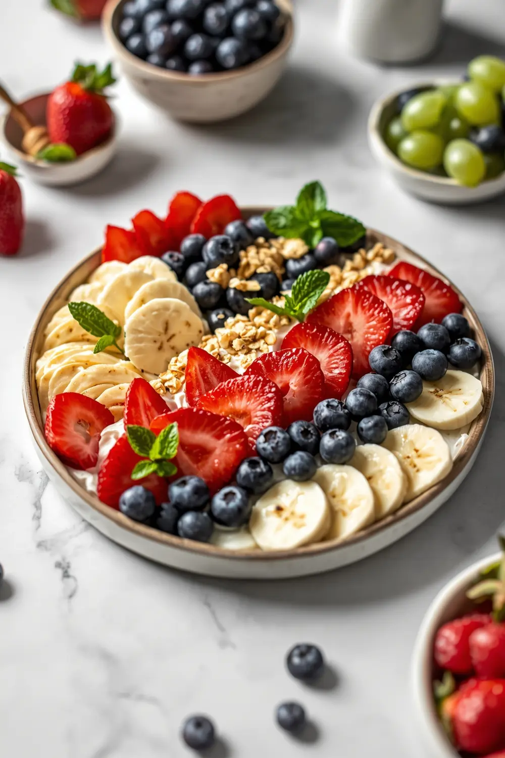 4th july fruit platter crowd