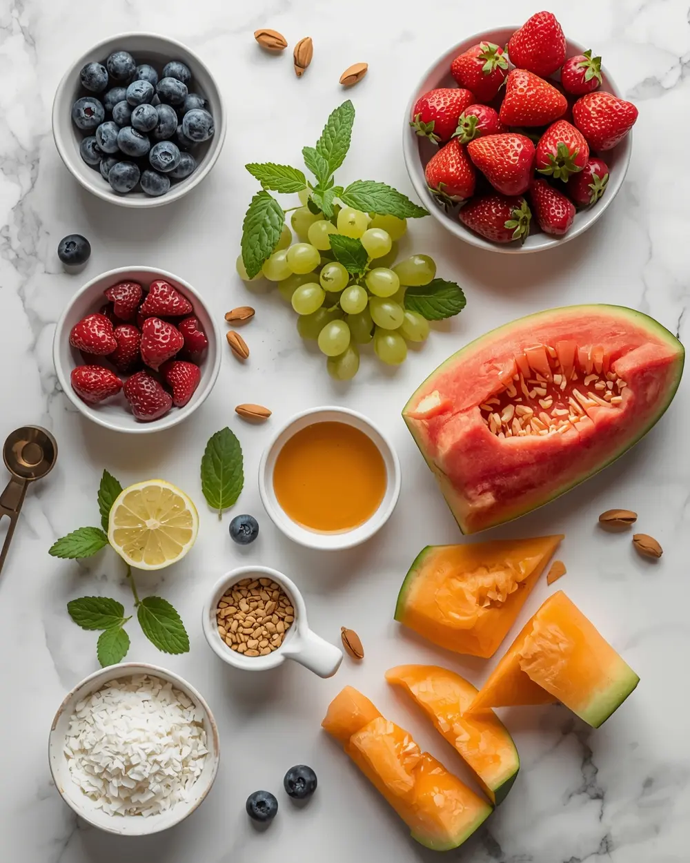 Ingredients for 4th july fruit platter crowd