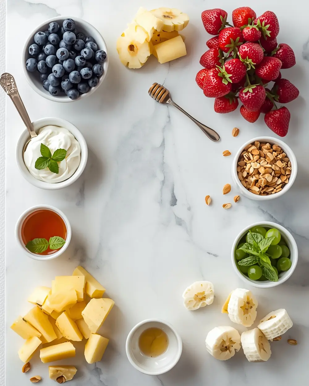 Ingredients for 4th july fruit platter crowd