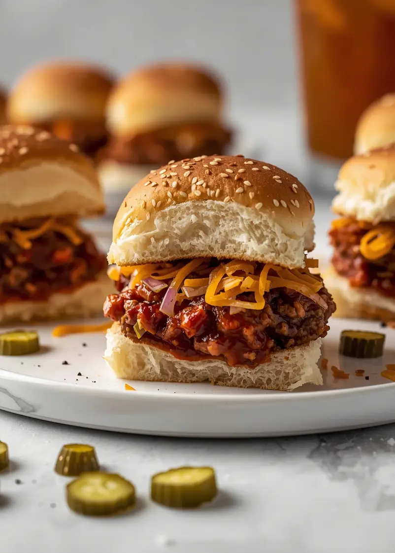 4th july sliders beef crowd ready to serve