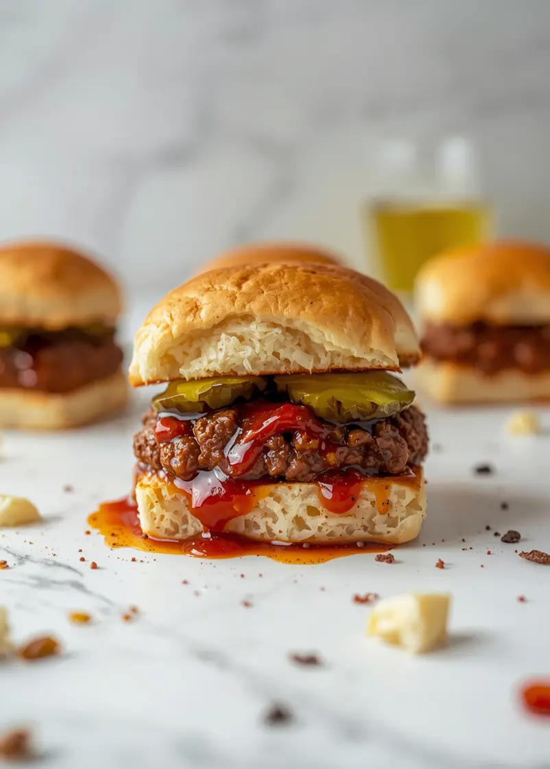 4th july sliders beef crowd ready to serve