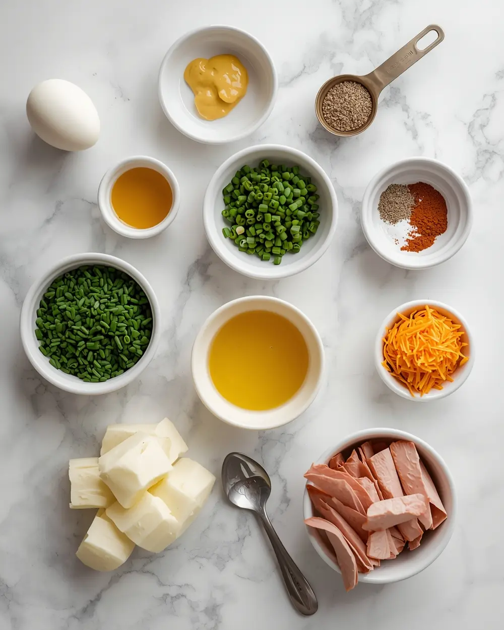 Ingredients for 4th of july deviled eggs crowd