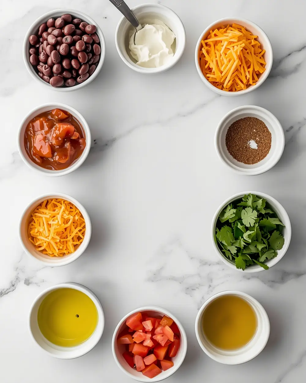 Ingredients for 7 layer dip crowd