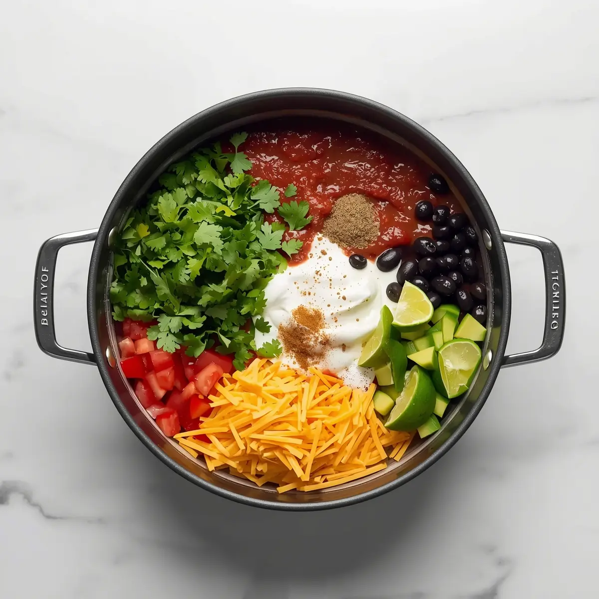 Cooking instructions for 7 layer dip crowd