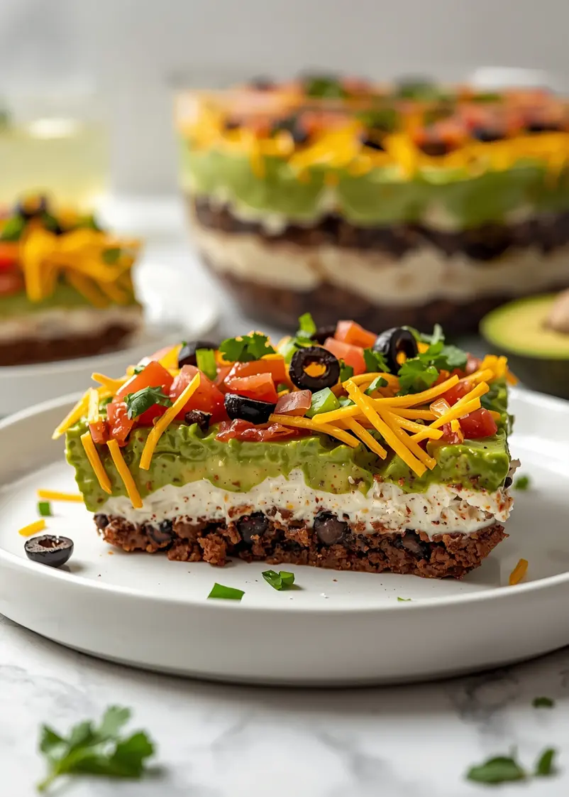 7 layer dip crowd ready to serve