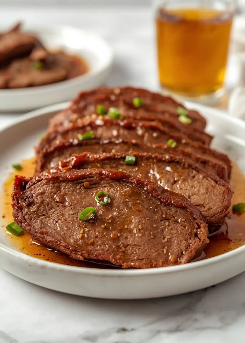 BBQ beef brisket slow cooker crowd ready to serve