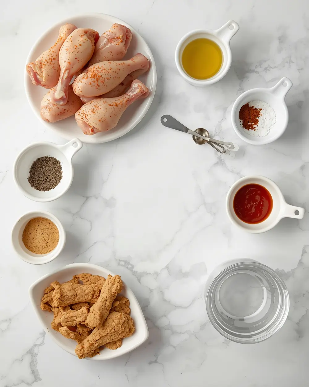 Ingredients for BBQ chicken drumsticks crispy