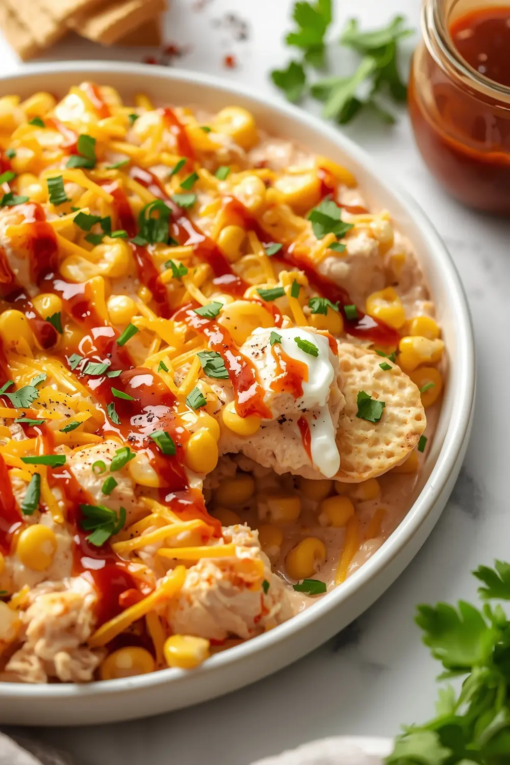 BBQ corn dip party