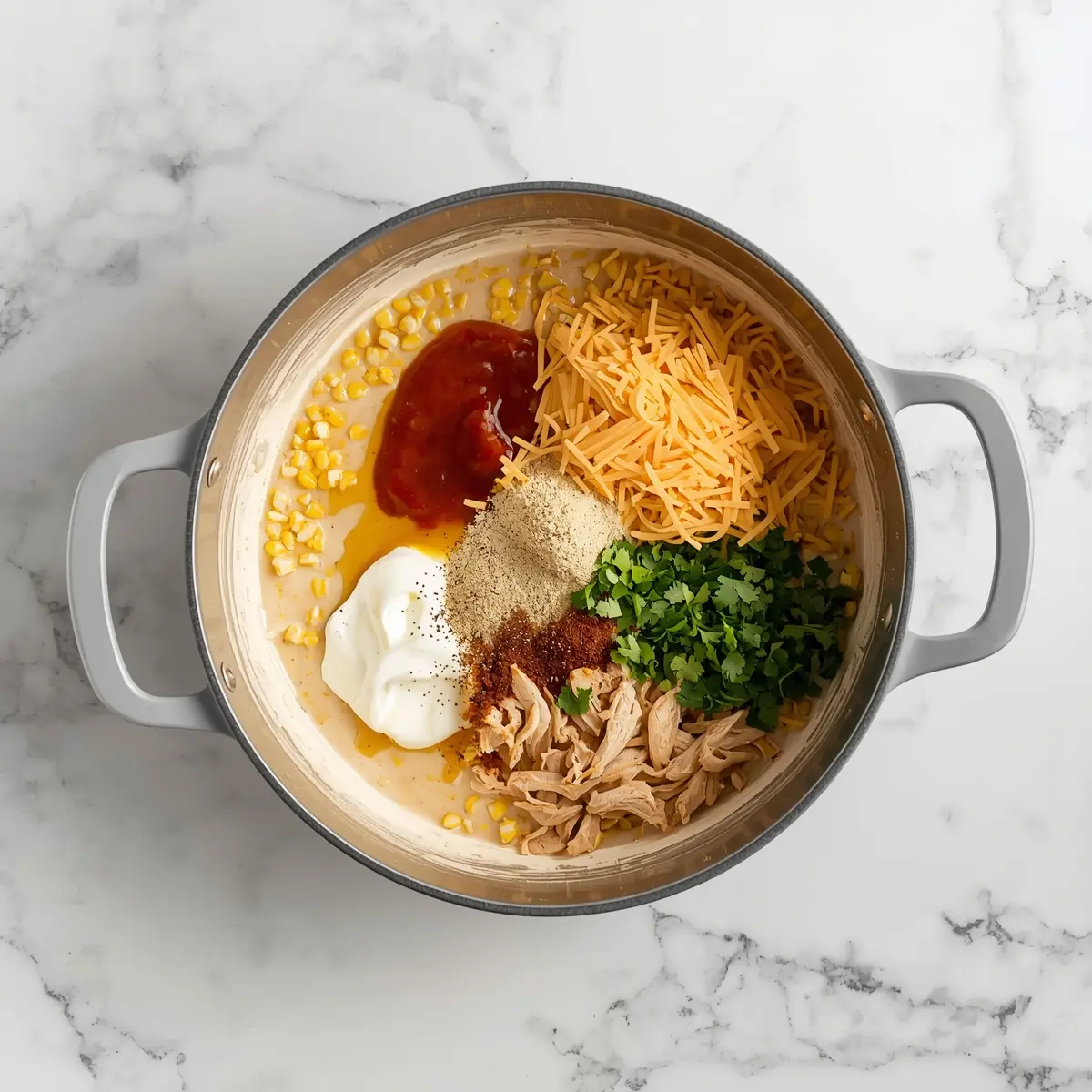 Cooking instructions for BBQ corn dip party