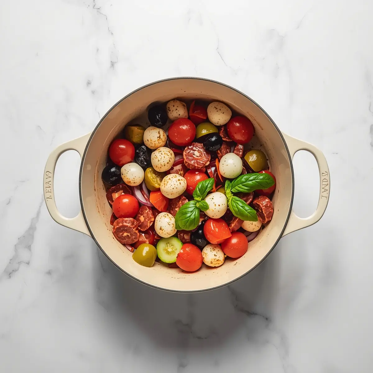 Cooking instructions for antipasto skewers olives crowd