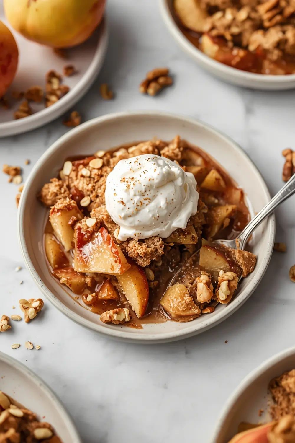apple crumble crowd fall sharing