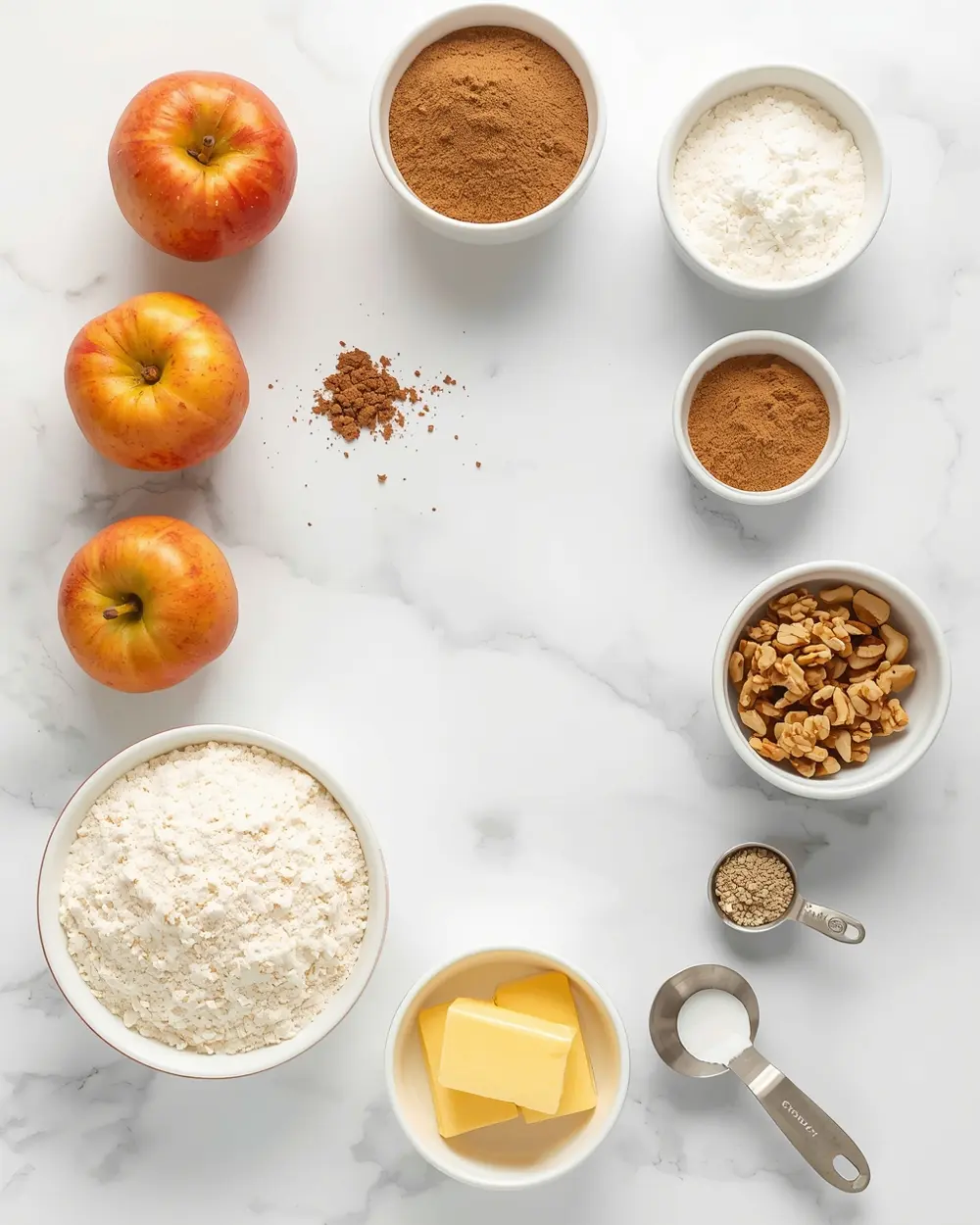 Ingredients for apple crumble crowd fall sharing
