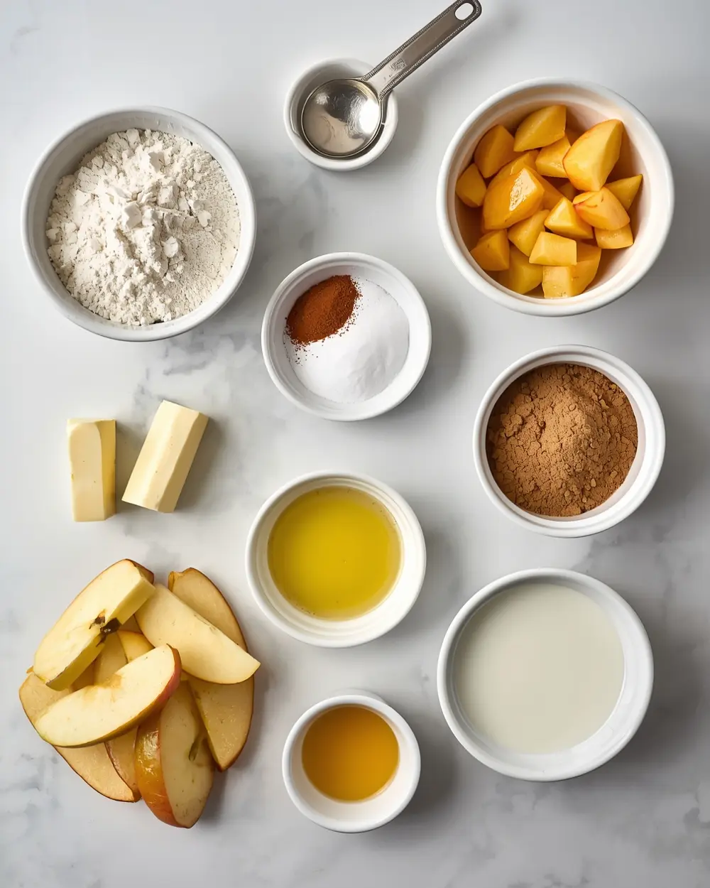Ingredients for apple pie Thanksgiving crowd easy