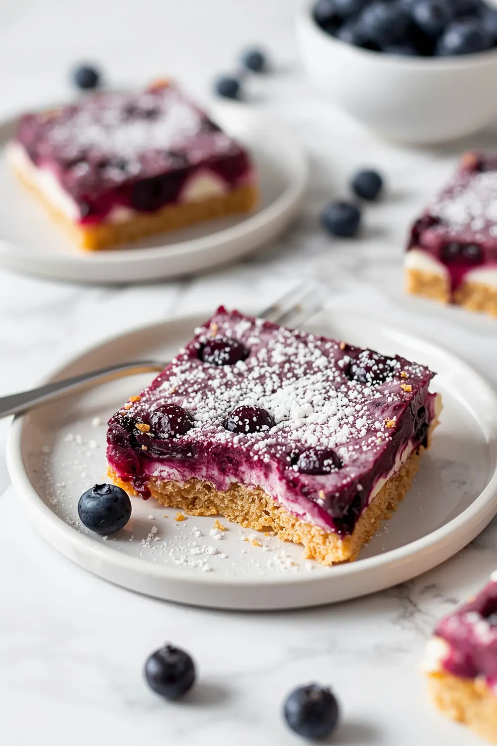 blueberry cheesecake bars party