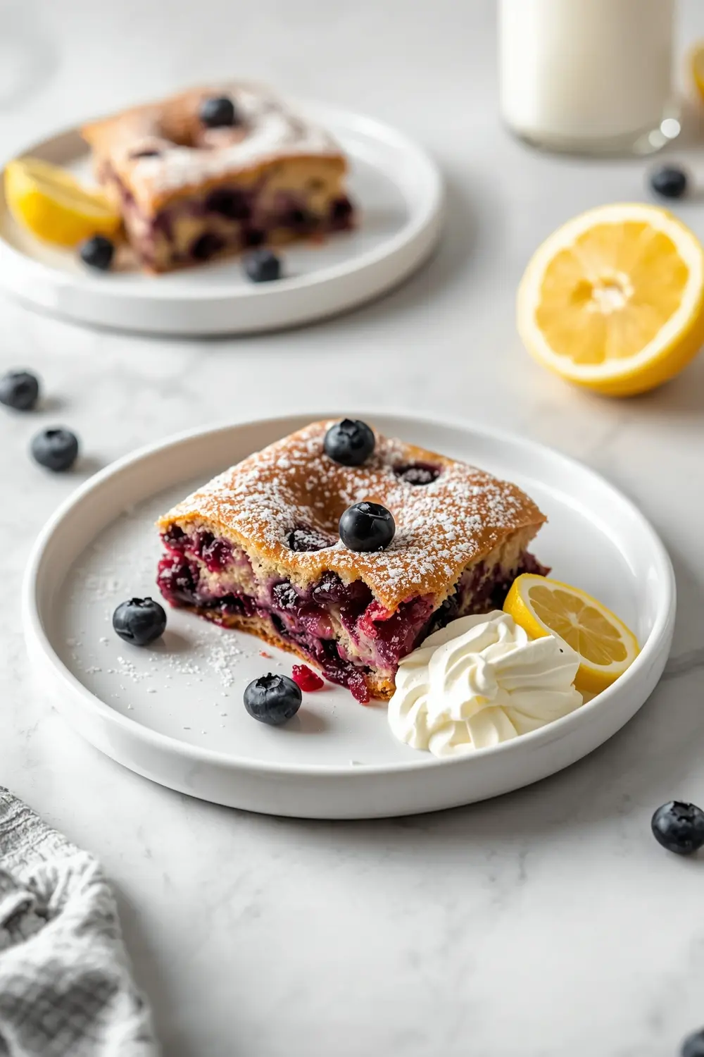 blueberry lemon poke cake crowd