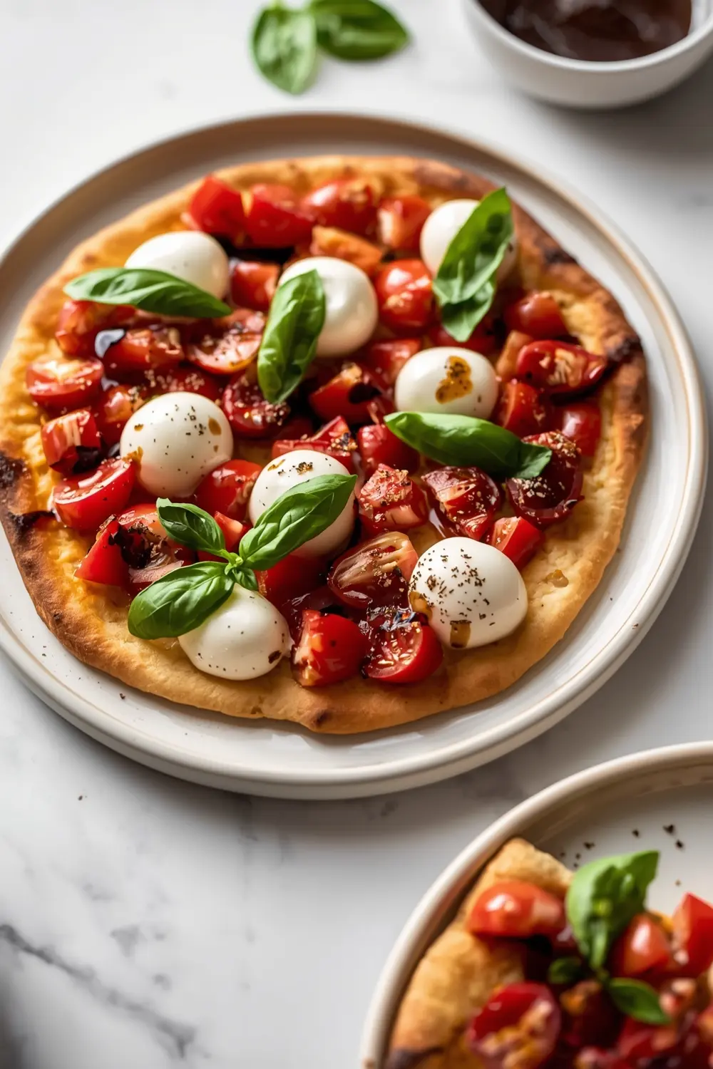 caprese flatbread party crowd