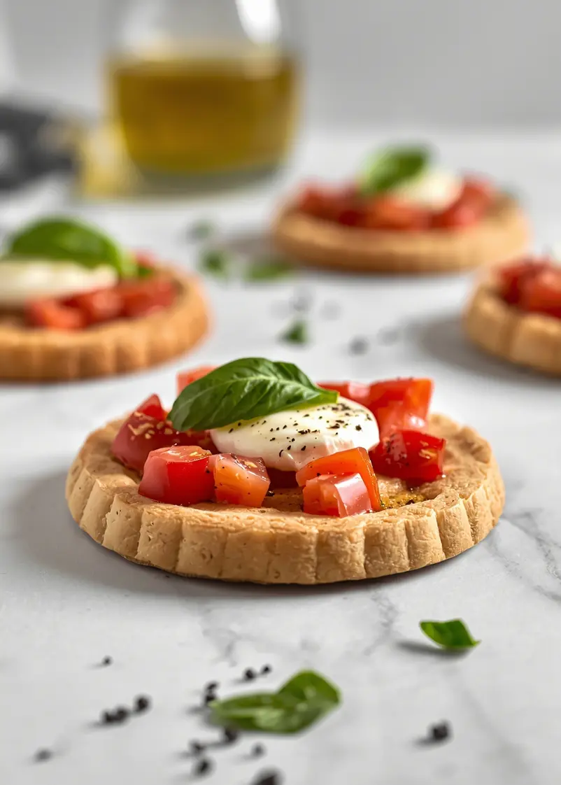 caprese flatbread party crowd ready to serve