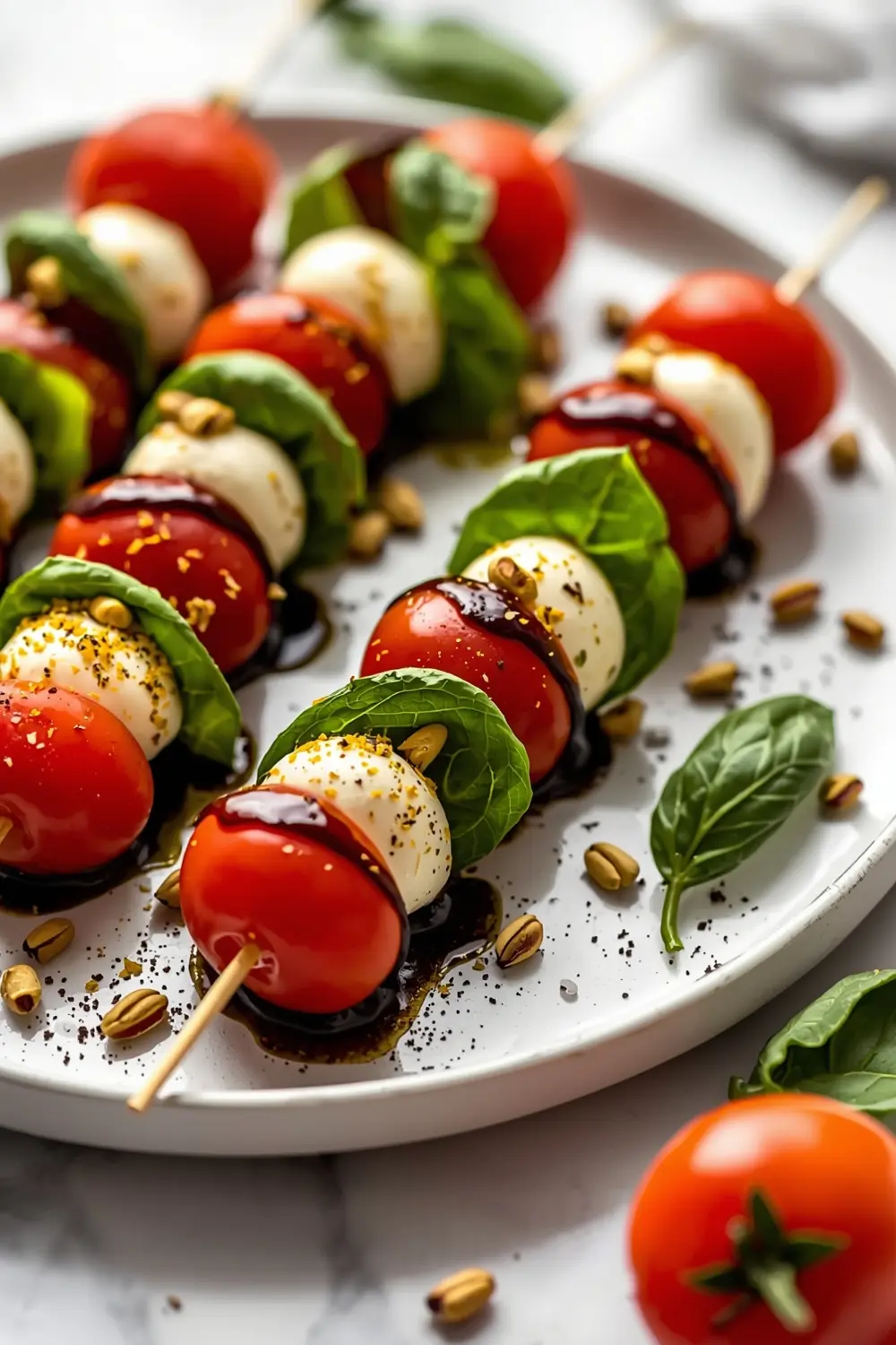 caprese skewers balsamic party