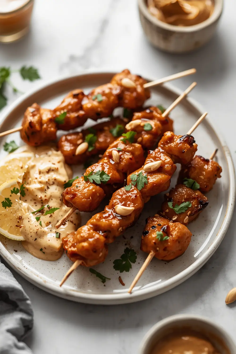 chicken satay peanut sauce party