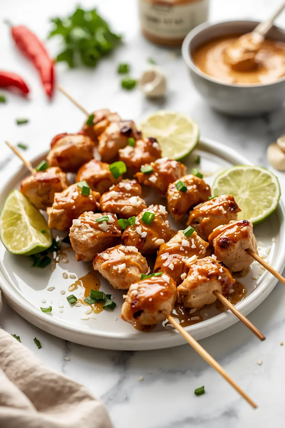 chicken satay peanut sauce party