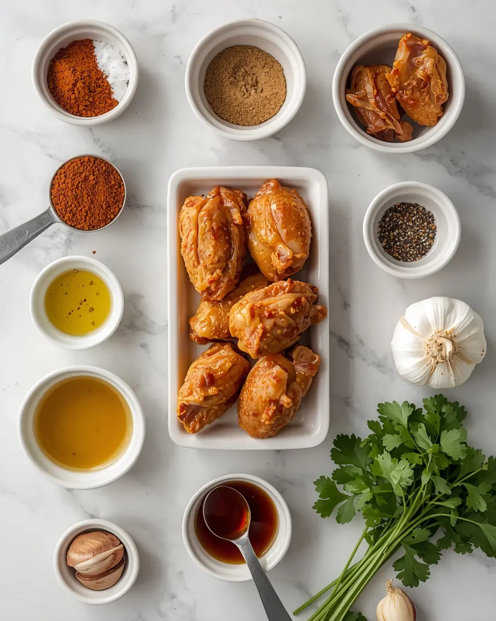 Ingredients for chipotle grilled chicken wings