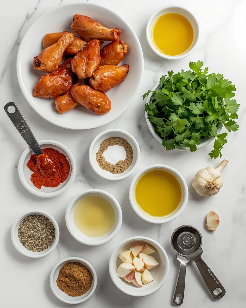 Ingredients for chipotle grilled chicken wings