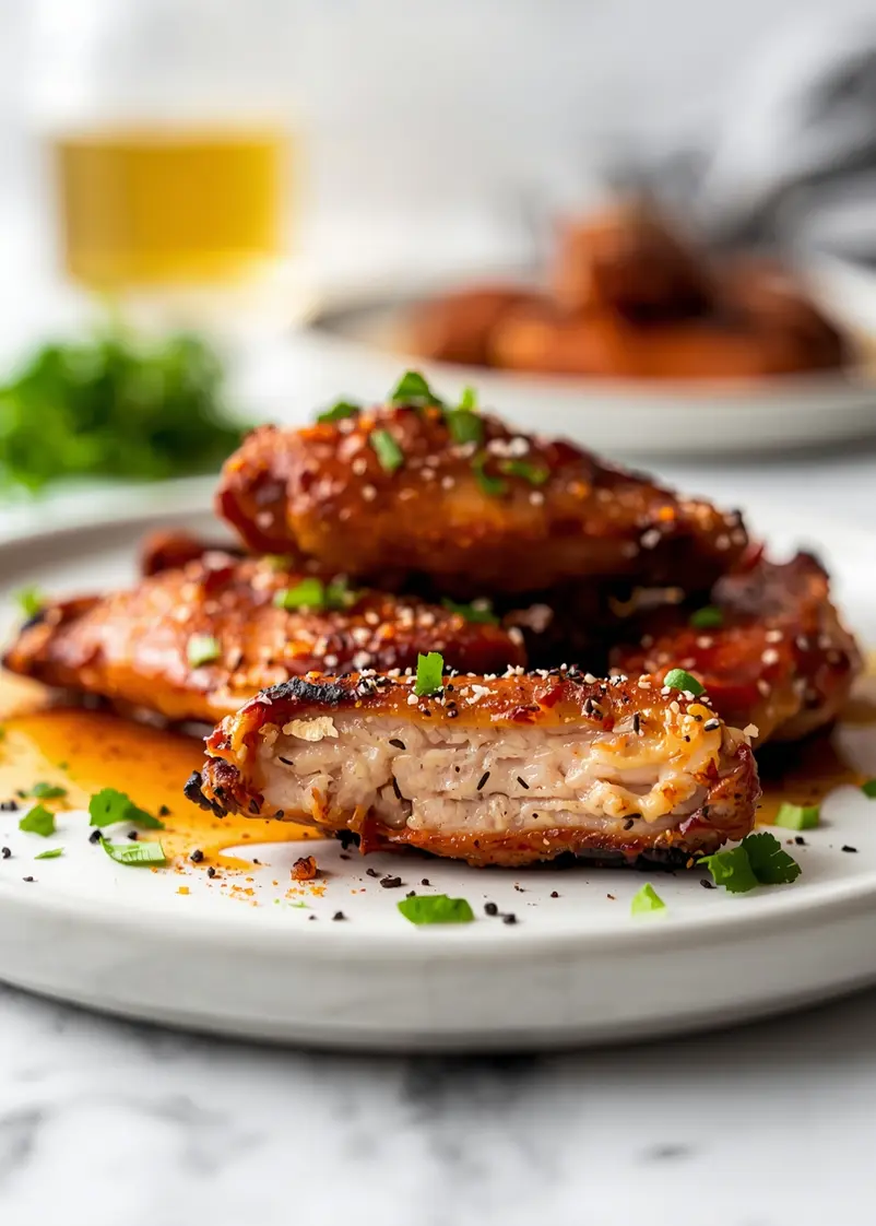 chipotle grilled chicken wings ready to serve