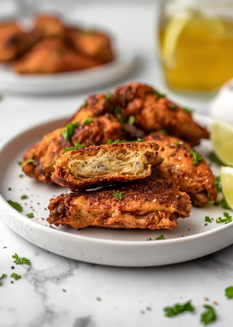 chipotle grilled chicken wings ready to serve