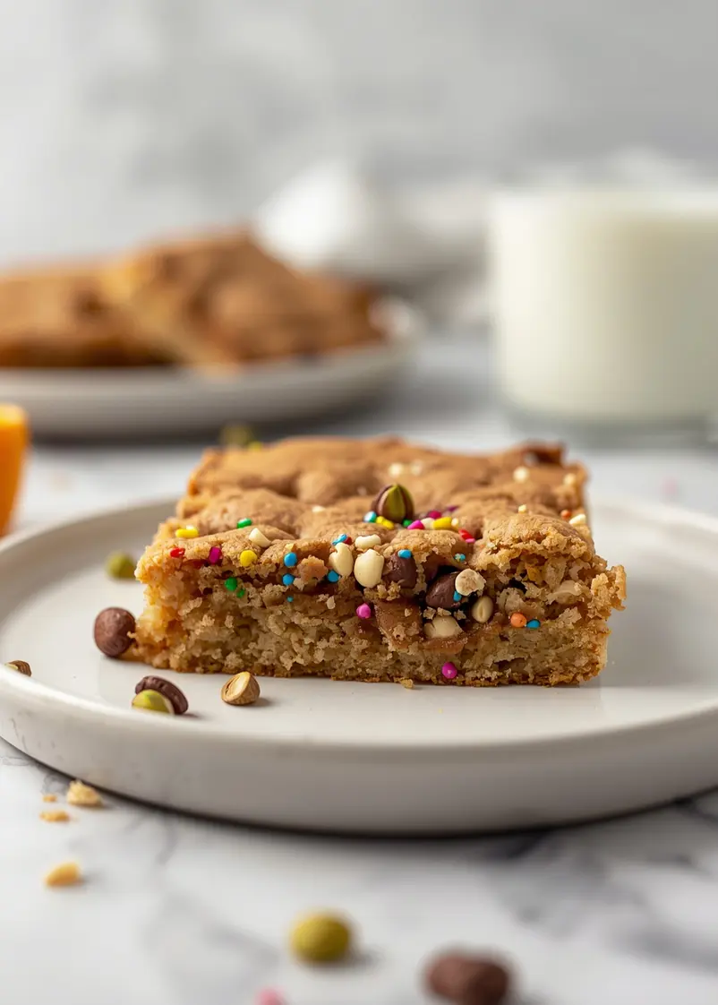 confetti blondies 4th july sharing ready to serve