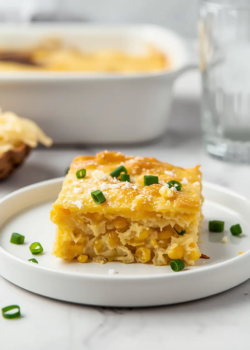 corn casserole Thanksgiving crowd sharing ready to serve
