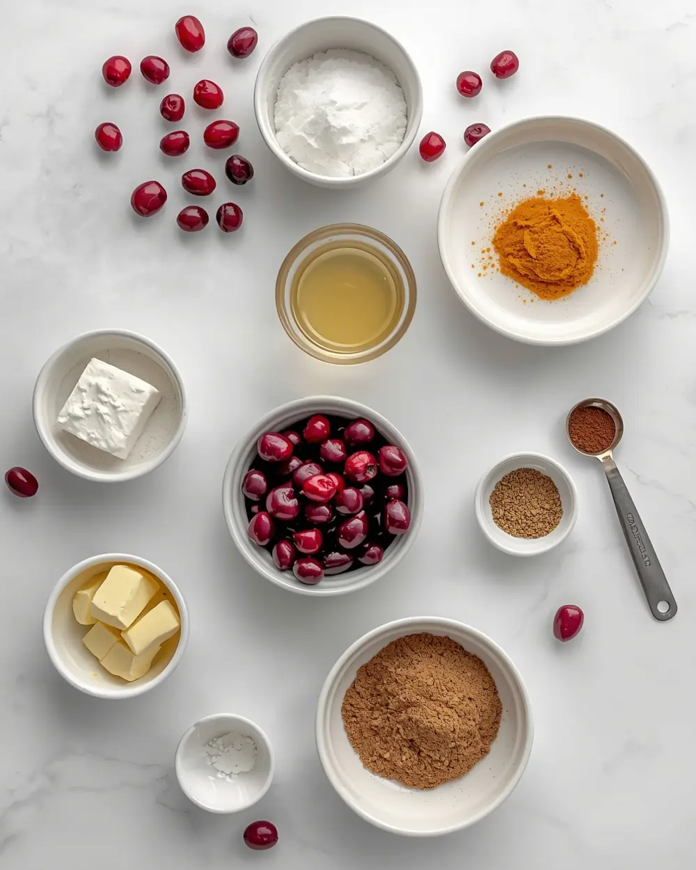 Ingredients for cranberry sauce crowd Thanksgiving