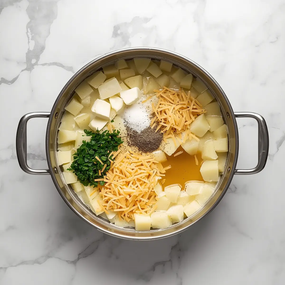 Cooking instructions for creamy mashed potatoes Thanksgiving crowd