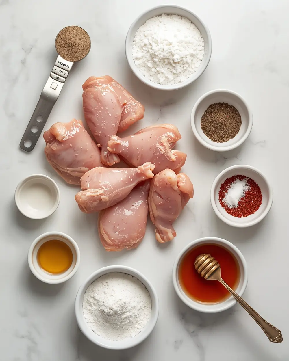 Ingredients for crispy air fryer wings party crowd