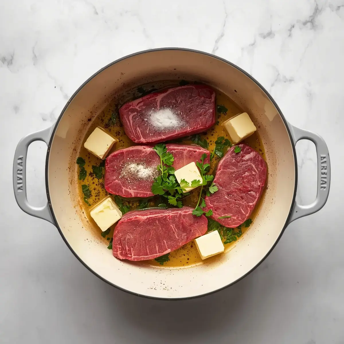 Cooking instructions for garlic butter grilled steak crowd