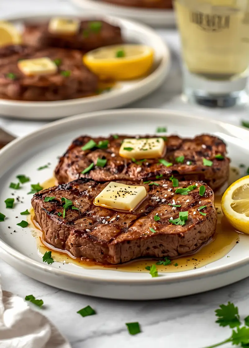 garlic butter grilled steak crowd ready to serve