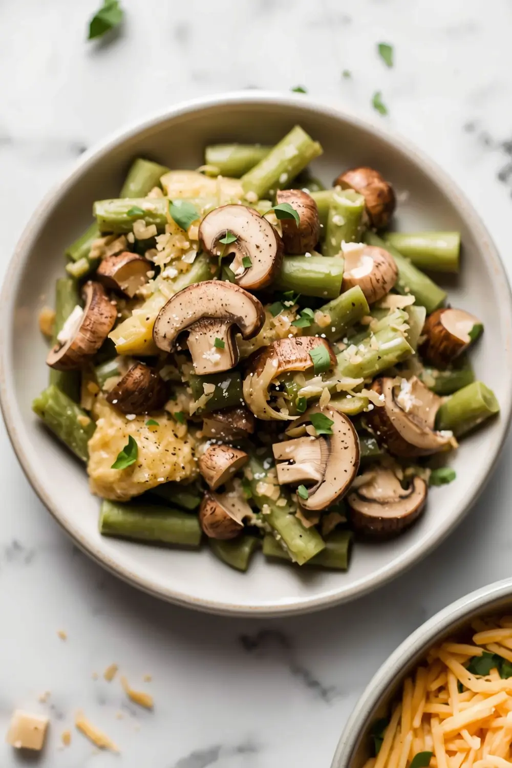 green bean casserole Thanksgiving sharing