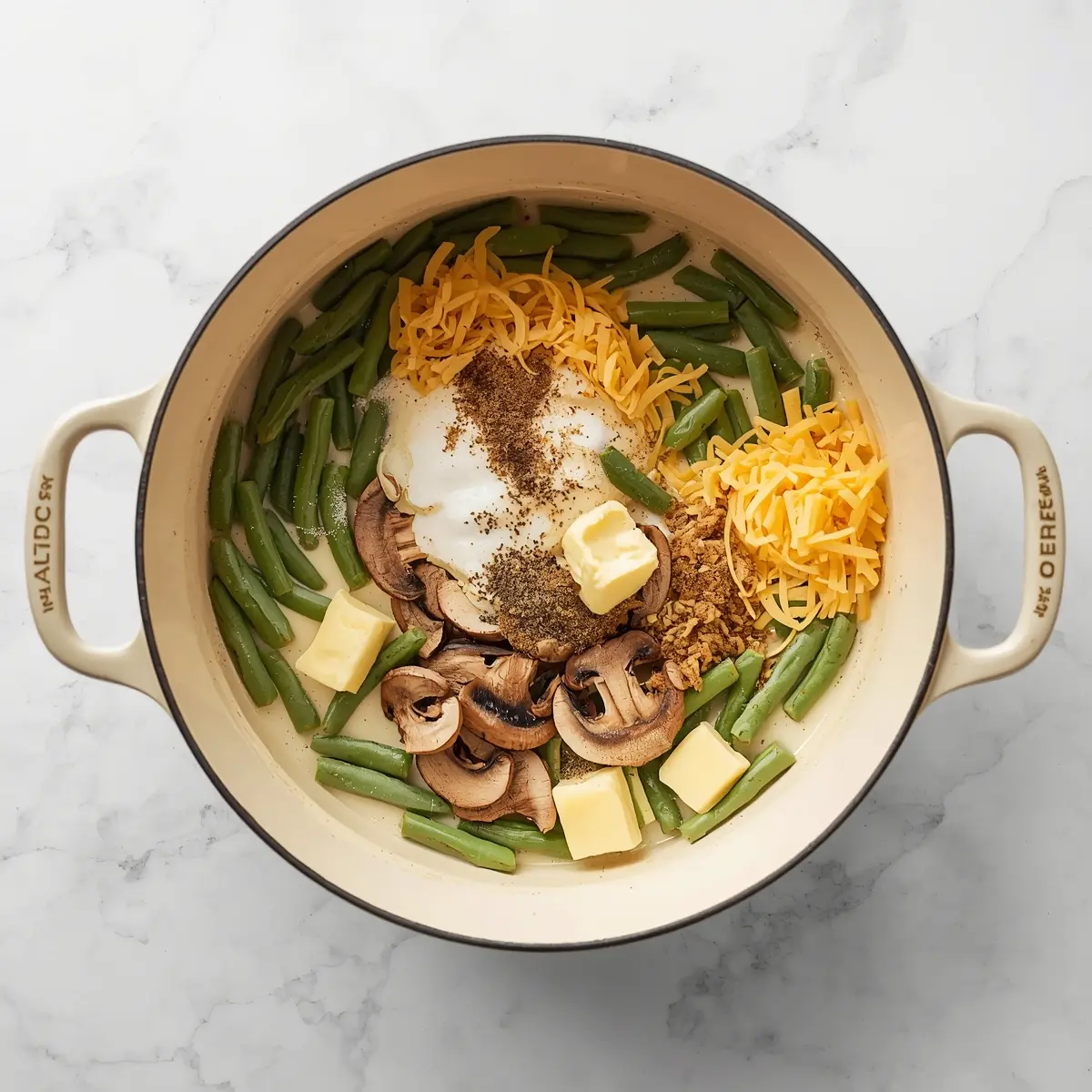 Cooking instructions for green bean casserole Thanksgiving sharing
