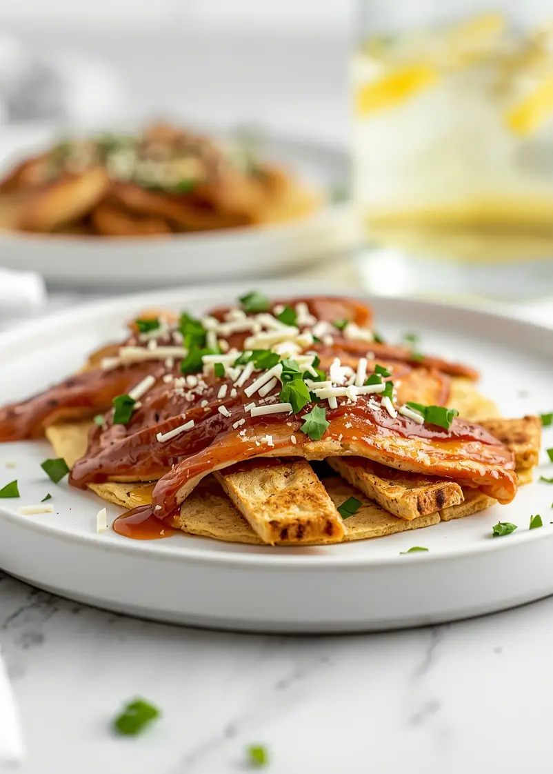 grilled BBQ chicken flatbread party ready to serve