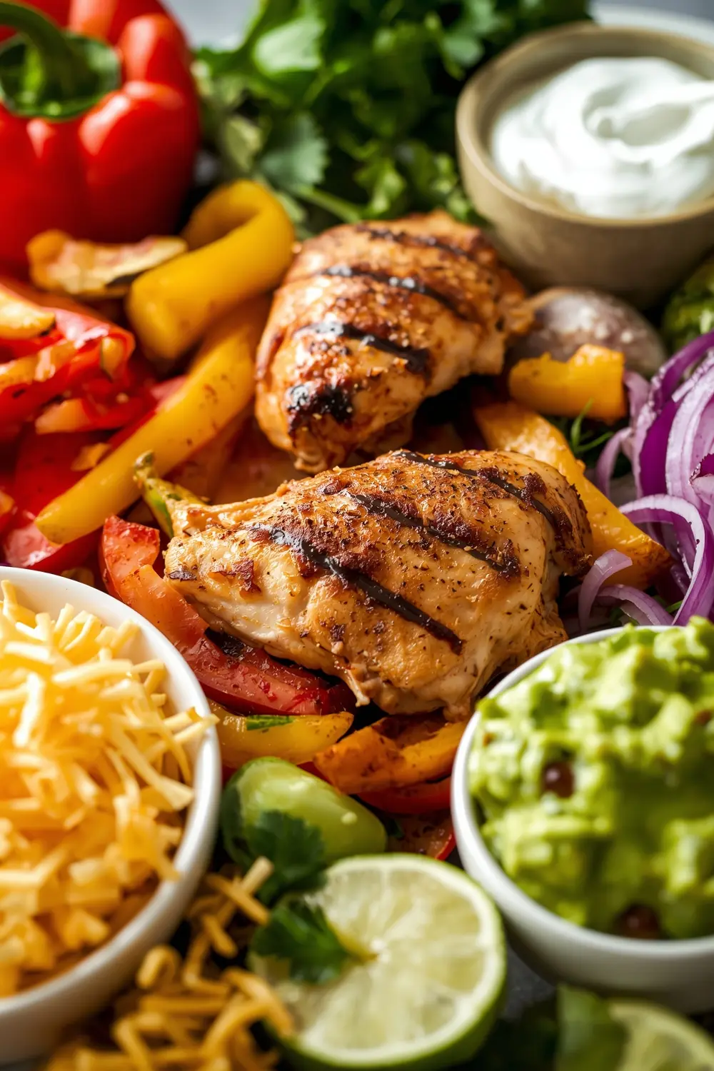 grilled chicken fajita bar