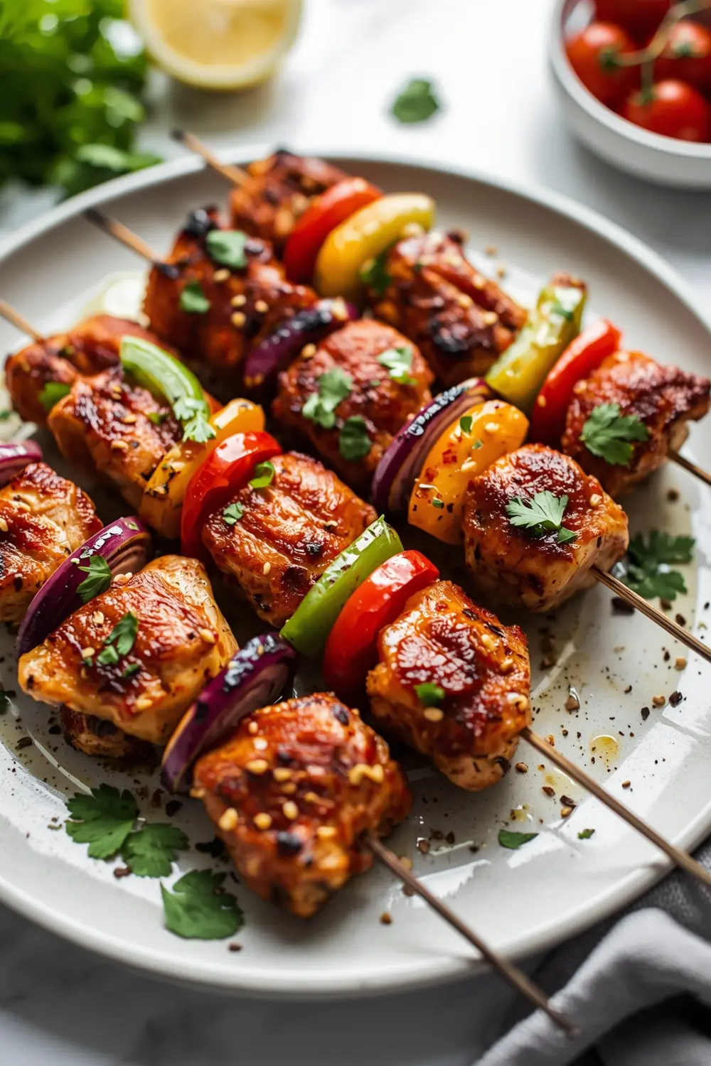 grilled chicken kabobs crowd