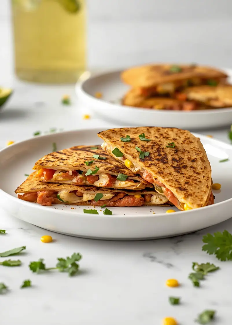 grilled chicken quesadillas crowd ready to serve