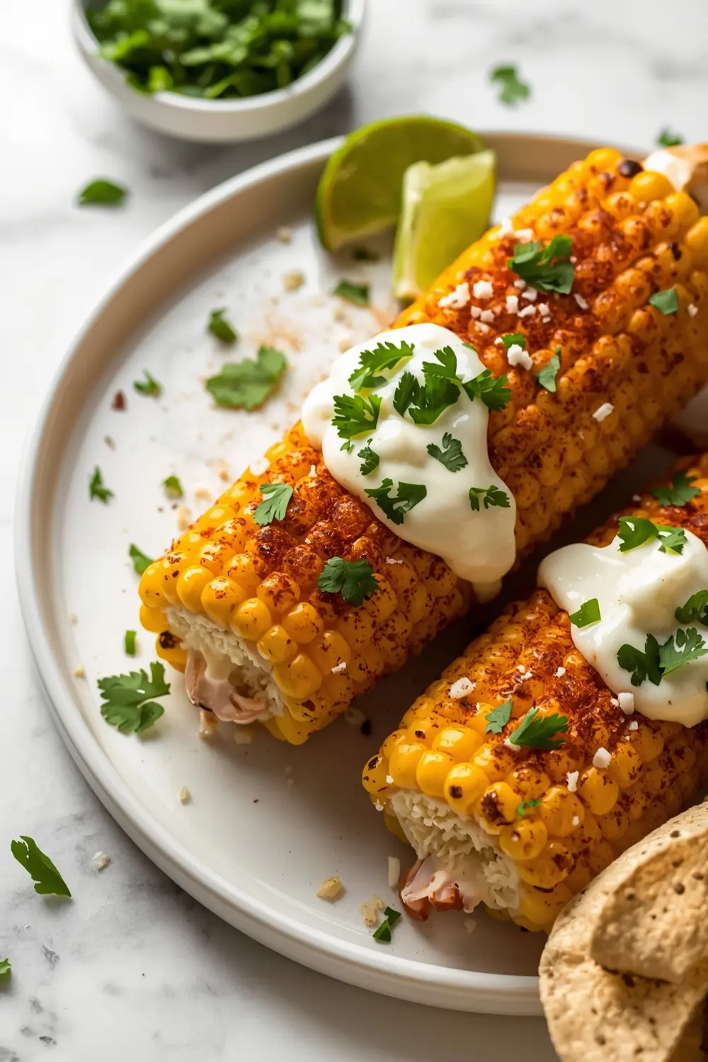 grilled corn elotes crowd