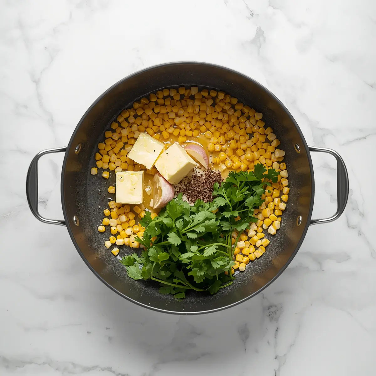 Cooking instructions for grilled corn herb butter crowd