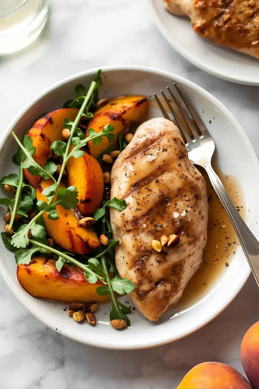 grilled peach chicken entertaining