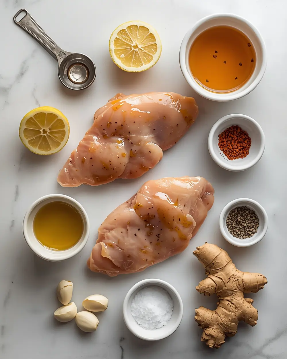 Ingredients for honey garlic chicken thighs grill